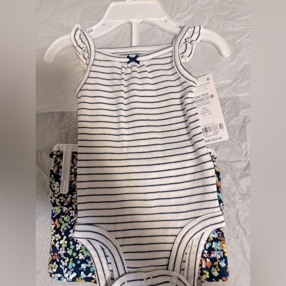 5/25 - Buy 5 for $25 BABY girl outfit - newborn - 2 piece set Carter's - Picture 3 of 4